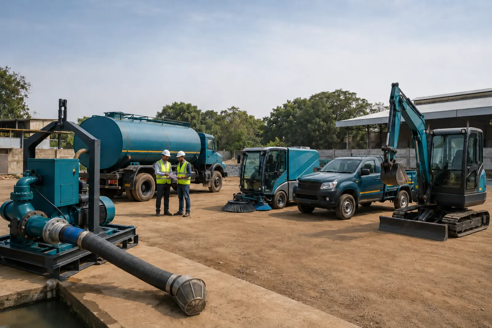 Municipal equipment fleet arranged for mobilisation